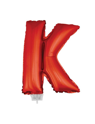 Funny Fashion Folie ballon letter K Rood