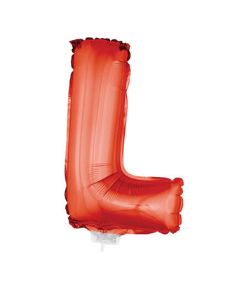 Funny Fashion Folie ballon letter L Rood
