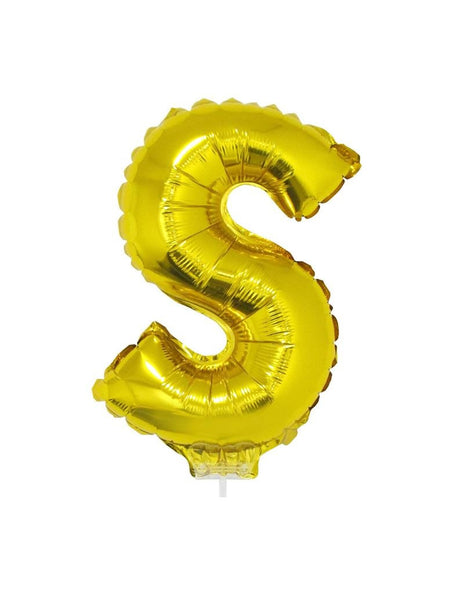 Funny Fashion Folie ballon letter S Goud