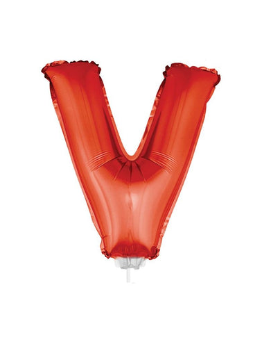 Funny Fashion Folie ballon letter V Rood