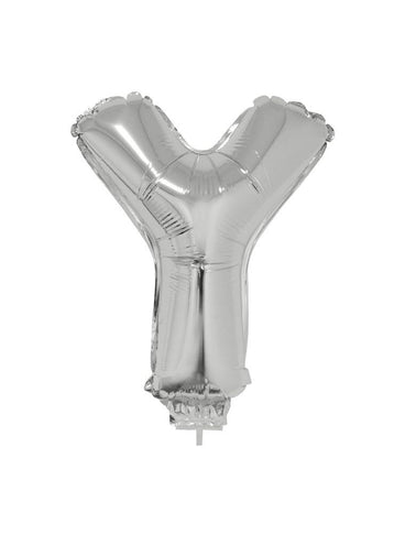 Funny Fashion Folie ballon letter Y Zilver
