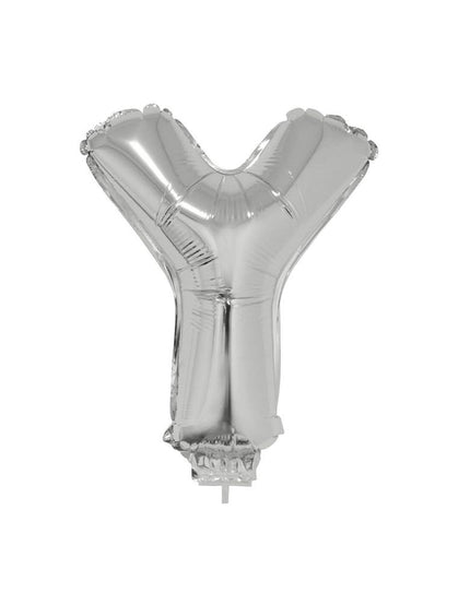 Funny Fashion Folie ballon letter Y Zilver