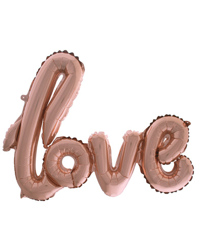 Funny Fashion Folie ballon LOVE in roze goud