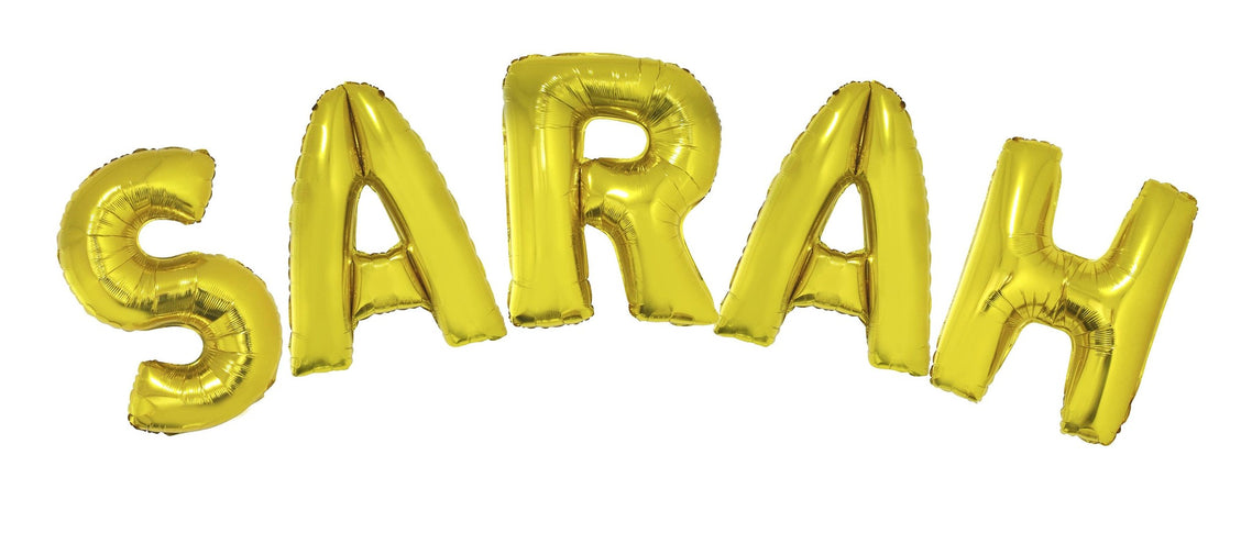 Funny Fashion Folie ballon set gouden letters Sarah
