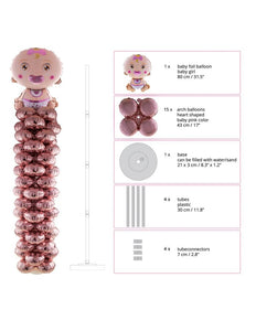 Funny Fashion Folie ballon standaard hoera een meisje