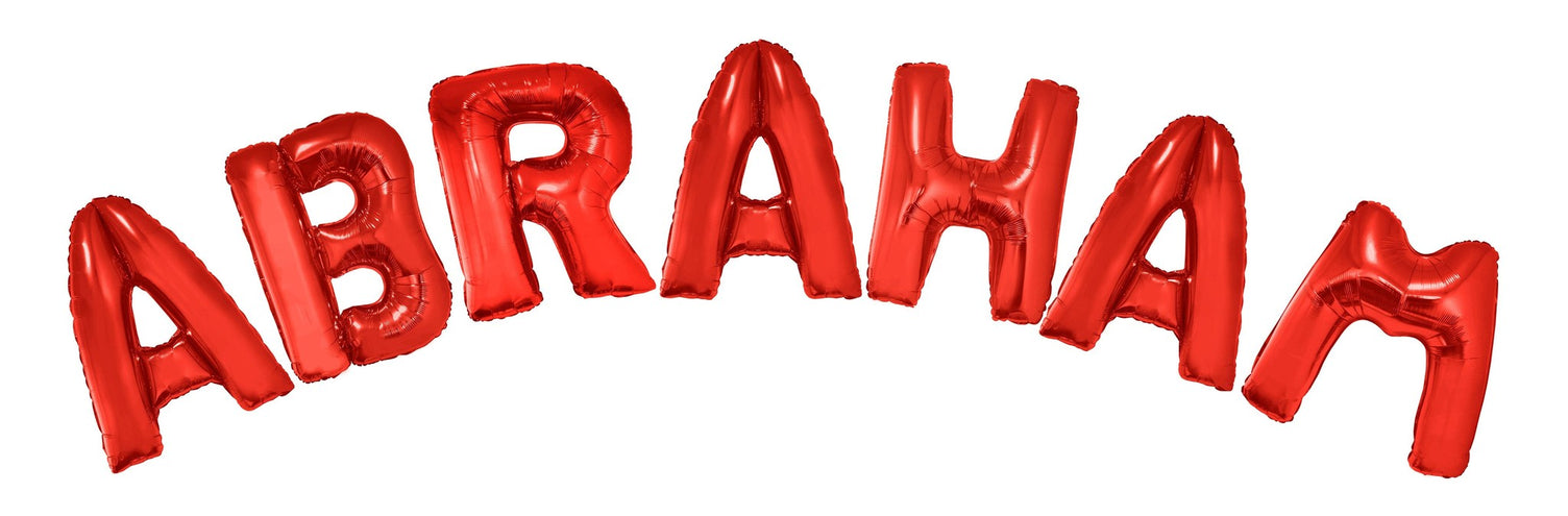 Funny Fashion Folie letter ballon set Abraham in rood