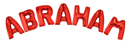 Funny Fashion Folie letter ballon set Abraham in rood