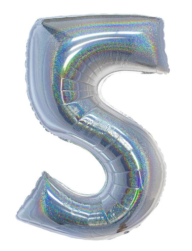 Funny Fashion Folieballon 102 cm glitter zilver