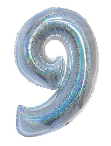 Funny Fashion Folieballon 102 cm glitter zilver