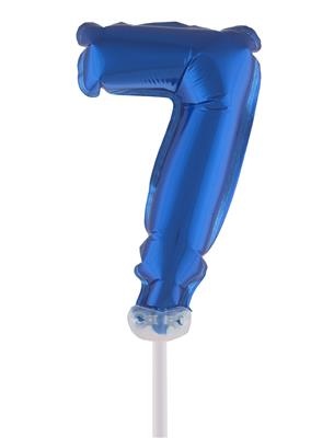 Funny Fashion Folieballon 13 cm op stokje blauw