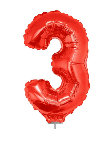 Funny Fashion Folieballon 41 cm op stokje rood