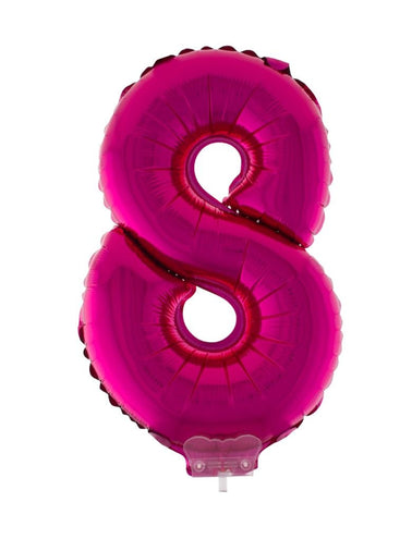 Funny Fashion Folieballon 41 cm op stokje roze