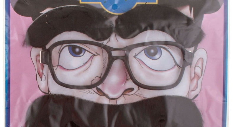 Funny Fashion Gangster bril met zwarte snor en wenkbrauwen