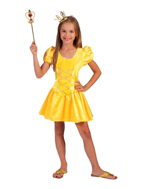 Funny Fashion Geel prinsessen jurkje voor meisjes