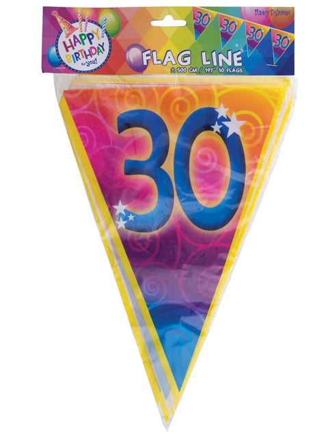 Funny Fashion Gekleurde vlaggenlijn 30 jaar