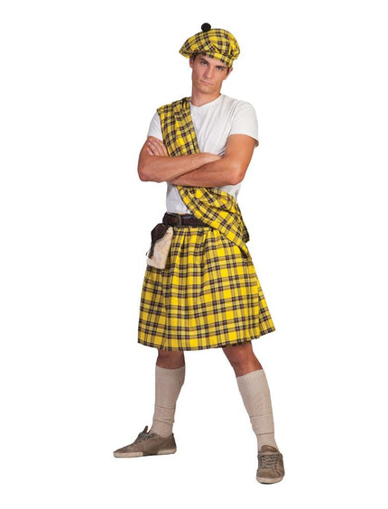 Funny Fashion Gele Schotse kilts voor carnaval