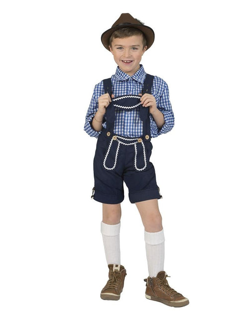 Funny Fashion Geruite Beierse blouse kinderen