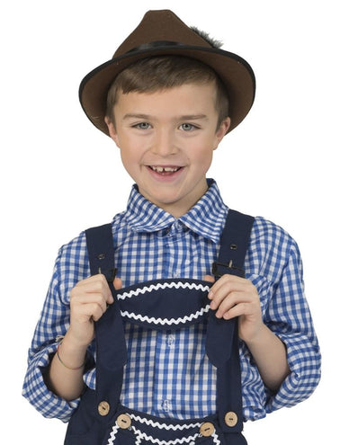 Funny Fashion Geruite Beierse blouse kinderen