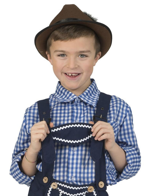 Funny Fashion Geruite Beierse blouse kinderen