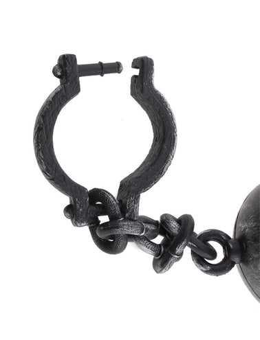 Funny Fashion Gevangene jumbo bal met ketting 55 cm