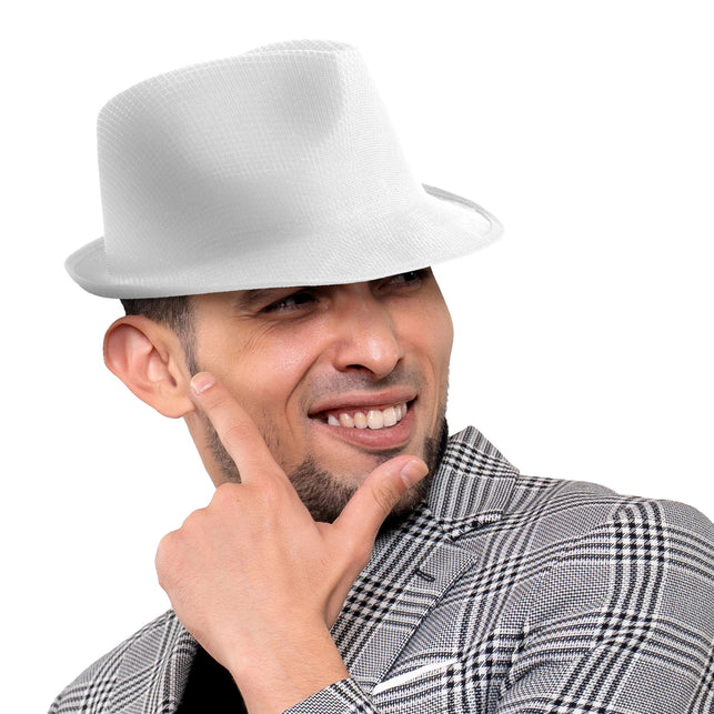 Funny Fashion Gleufhoedje wit goedkoop