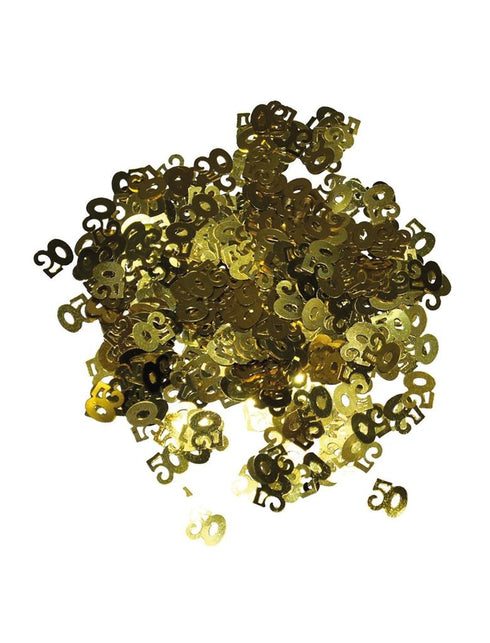Funny Fashion Gouden confetti tafel decoratie 50 jaar