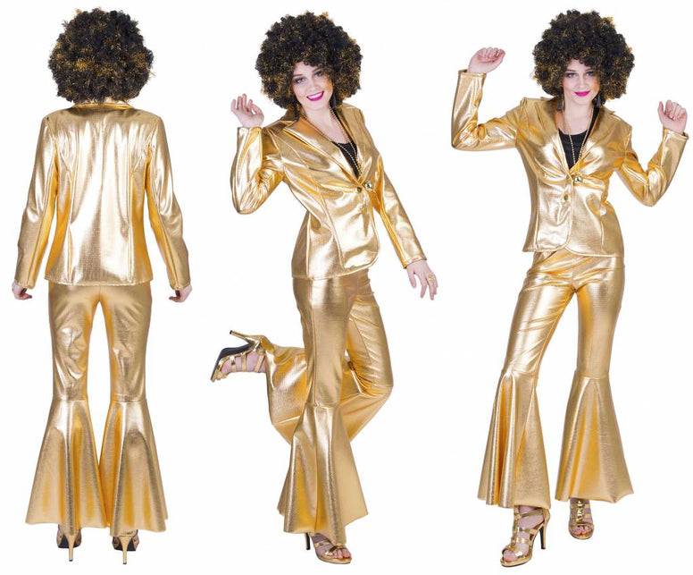 Funny Fashion Gouden Disco broek Fever dames