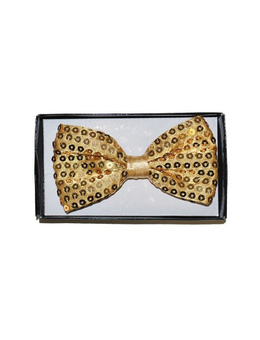 Funny Fashion Gouden disco glitter strik met pailletten