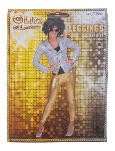 Funny Fashion Gouden glanzende legging