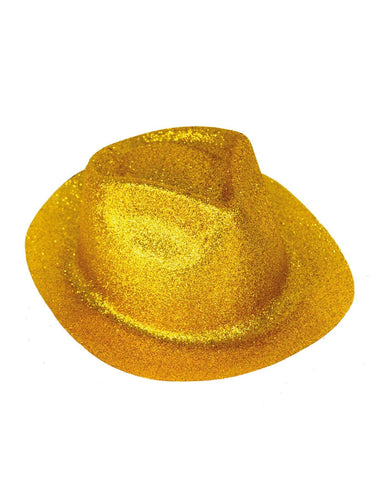 Funny Fashion Gouden gleufhoed met glitters