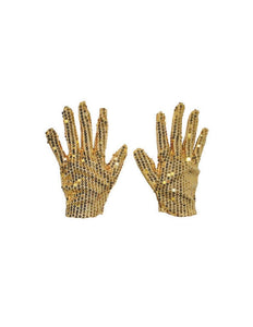 Funny Fashion Gouden glitter handschoenen met pailletten