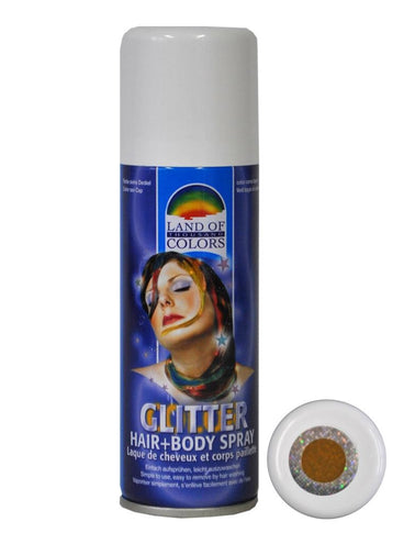 Funny Fashion Gouden haar en body spray met glitters