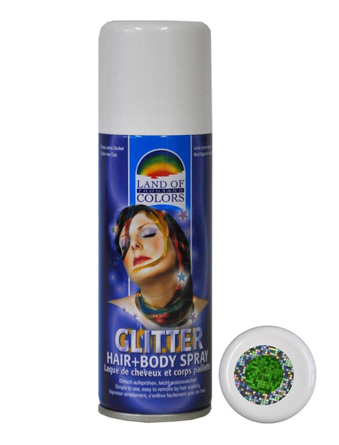 Funny Fashion Groene haar en body spray met glitters