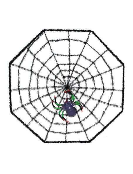 Funny Fashion Groot spinnenweb met spin