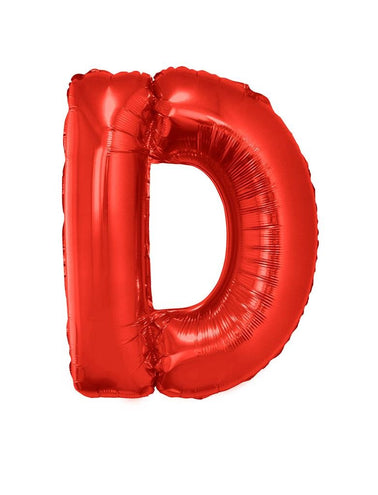 Funny Fashion Grote folie ballon letter D Rood