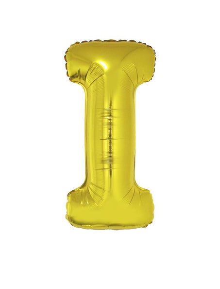 Funny Fashion Grote folie ballon letter I Goud