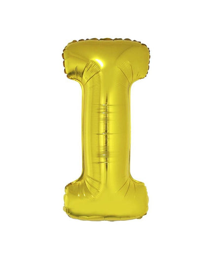 Funny Fashion Grote folie ballon letter I Goud