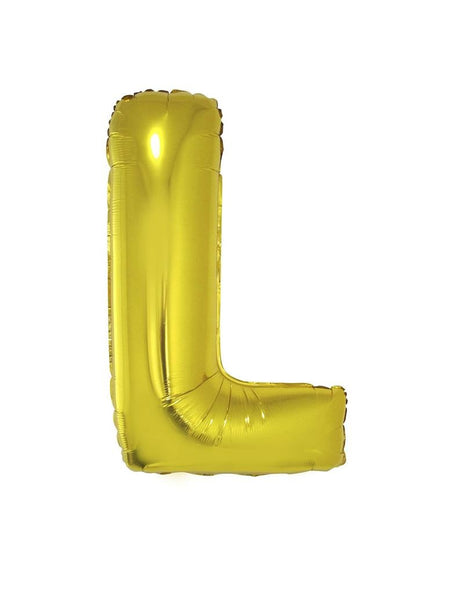 Funny Fashion Grote folie ballon letter L Goud