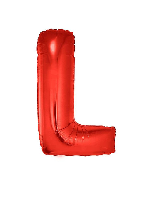 Funny Fashion Grote folie ballon letter L Rood