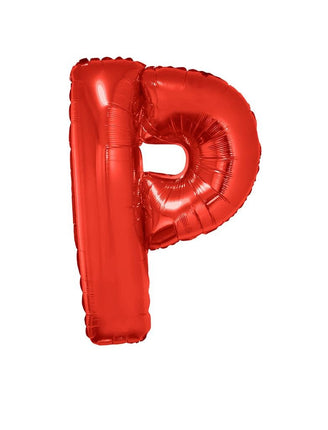 Funny Fashion Grote folie ballon letter P Rood