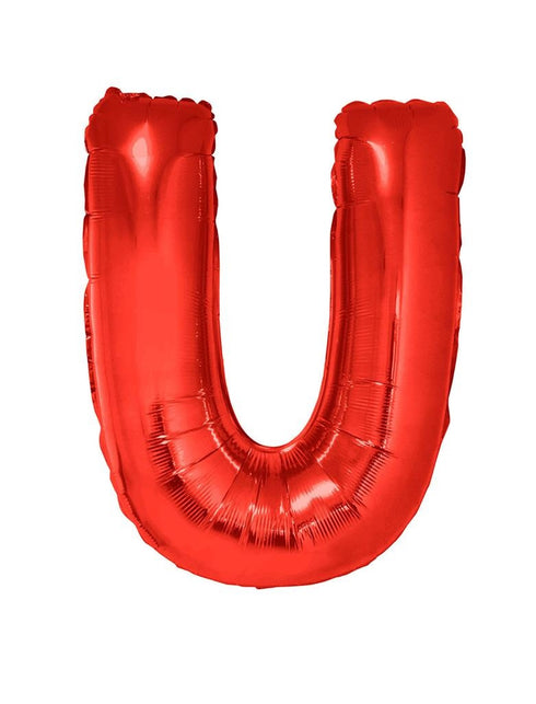 Funny Fashion Grote folie ballon letter U Rood