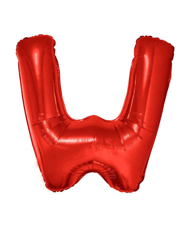 Funny Fashion Grote folie ballon letter W Rood