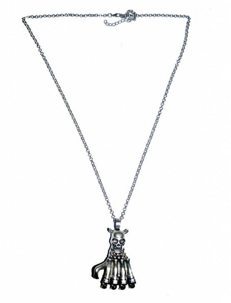 Funny Fashion Halsketting hand skelet met doodskop