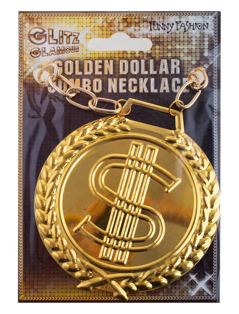 Funny Fashion Halsketting met gouden dollarteken