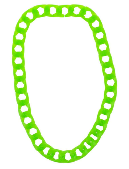 Funny Fashion Halsketting met grote schakels neon groen