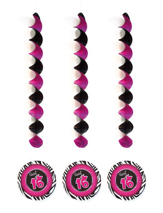 Funny Fashion Hangdecoratie Sweet 16 set