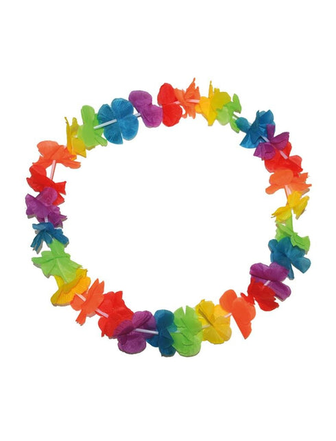 Funny Fashion Hawaii bloemenkrans regenboog kleuren