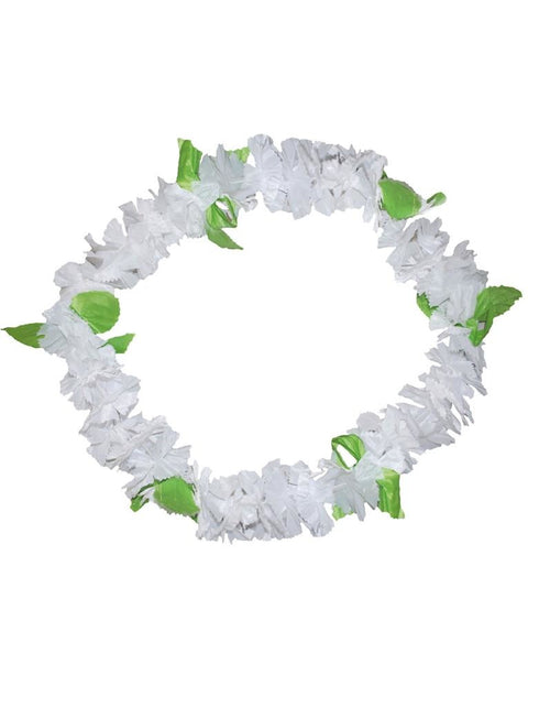Funny Fashion Hawaii bloemenkrans wit