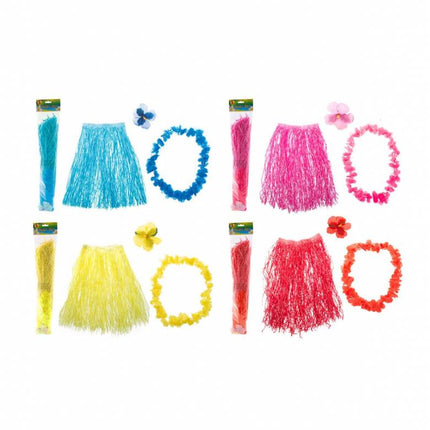 Funny Fashion Hawaii verkleed set Aloha blauw