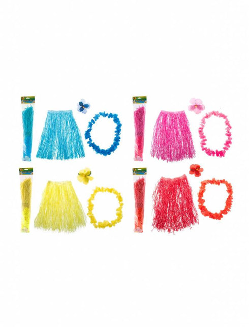 Funny Fashion Hawaii verkleed set Aloha blauw